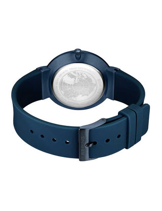 Angle shot of Bering 10141-397 Blue Silicone Unisex Watch on white background