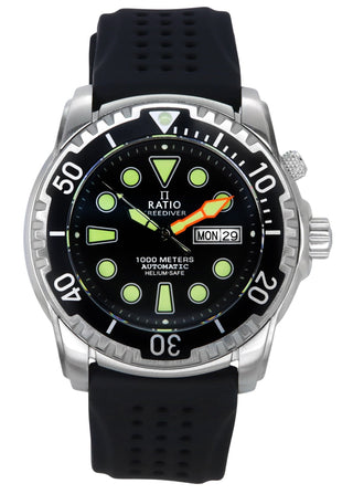 Front view of Ratio 1068HA90-34VA-BLK-V02 Mens Watch on white background