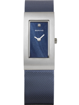 Front view of Bering 10817-307 Blue Stainless Steel Womens Watch on white background