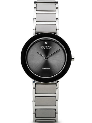 Front view of Bering 11429-CHARITY2 Grey Womens Watch on white background