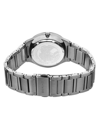 Angle shot of Bering 11740-009 Grey Dial Silver Stainless Steel Unisex Watch on white background