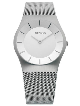 Front view of Bering 11930-001 Silver Stainless Steel Womens Watch on white background