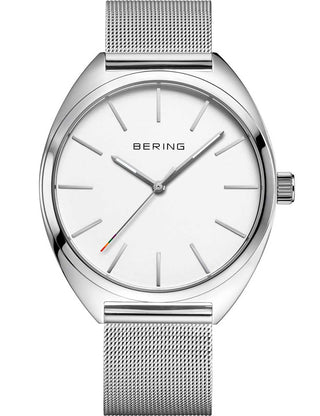 Angle shot of Bering 127220-40-000 Silver Stainless Steel Unisex Watch on white background