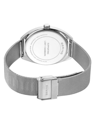 Angle shot of Bering 127220-40-000 Silver Stainless Steel Unisex Watch on white background