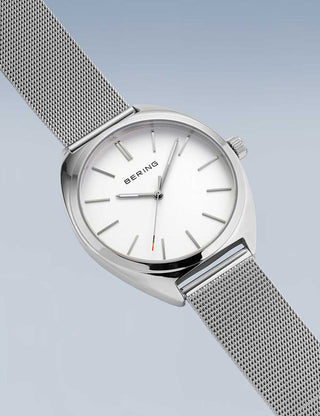 Angle shot of Bering 127220-40-000 Silver Stainless Steel Unisex Watch on white background