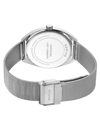 Angle shot of Bering 127220-40-004 Silver Stainless Steel Unisex Watch on white background