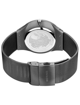 Angle shot of Bering 14442-077 Grey Stainless Steel Unisex Watch on white background