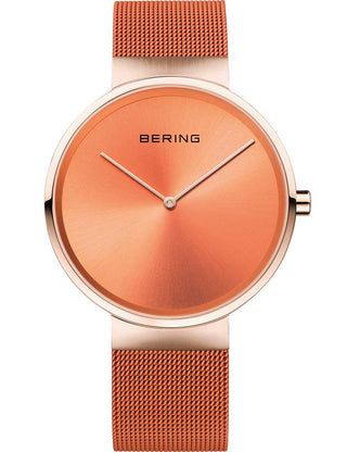 Front view of Bering 14539-565 Stainless Steel Unisex Watch on white background