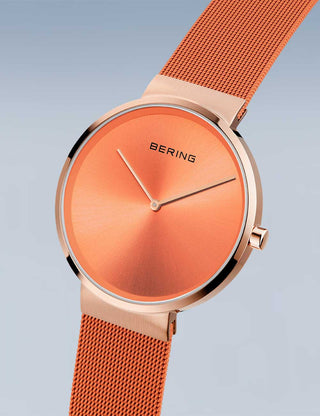 Angle shot of Bering 14539-565 Stainless Steel Unisex Watch on white background