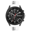 Hugo Boss Velocity Chronograph 1513718 Black Dial White Silicone Mens Watch