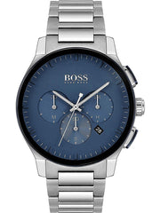 Hugo Boss Chronograph 1513763 Blue Dial Silver Stainless Steel Unisex Watch