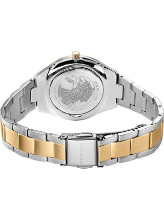Angle shot of Bering 17231-704 Silver Stainless Steel Womens Watch on white background