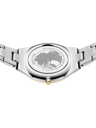 Angle shot of Bering 17231-704 Silver Stainless Steel Womens Watch on white background