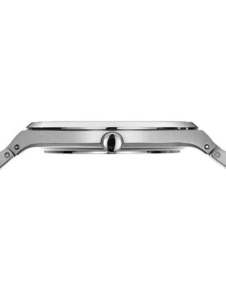 Angle shot of Bering 17639-708 Green Dial Silver Stainless Steel Unisex Watch on white background