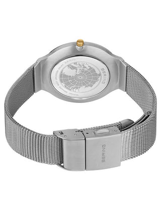 Angle shot of Bering 18434-010 Silver Stainless Steel Womens Watch on white background