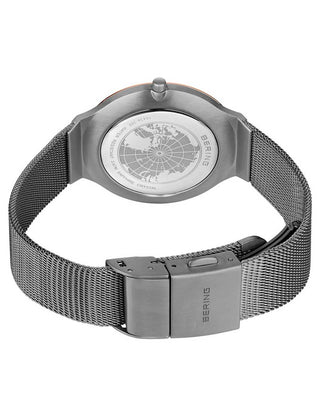 Angle shot of Bering 18434-369 Grey Stainless Steel Womens Watch on white background