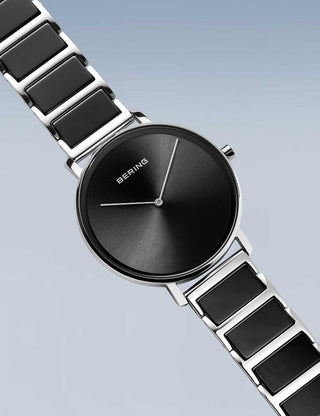 Angle shot of Bering 18539-742 Black Womens Watch on white background