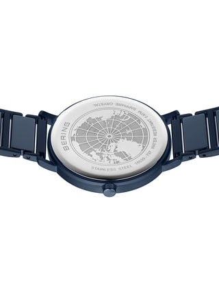 Angle shot of Bering 18539-797 Blue Unisex Watch on white background