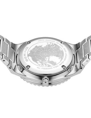 Angle shot of Bering 18936-707 Silver Stainless Steel Womens Watch on white background