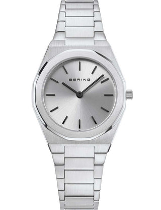 Front view of Bering 19632-700 Silver Stainless Steel Womens Watch on white background