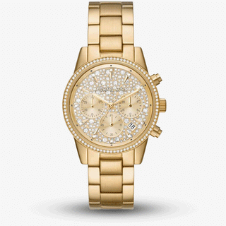 Front view of Michael Kors Ritz Chronograph MK7310 Womens Watch on white background