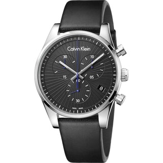 Front view of Calvin Klein Steadfast Chronograph K8S271C1 Mens Watch on white background