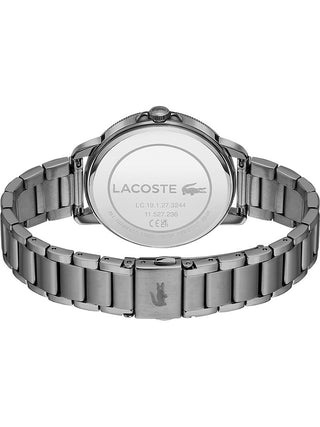 Angle shot of Lacoste 2001220 Grey Dial Silver Stainless Steel Womens Watch on white background