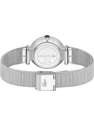 Angle shot of Lacoste 2001348 Green Dial Silver Stainless Steel Womens Watch on white background