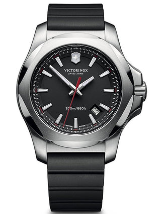 Front view of Victorinox 241682.1 Black Unisex Watch on white background