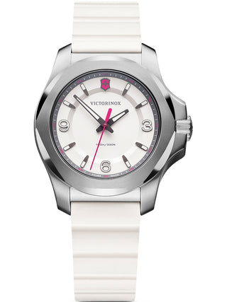 Front view of Victorinox 241921 White Womens Watch on white background