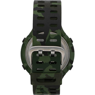 Angle shot of Sector Chronograph R3251541002 Black Dial Green Silicone Unisex Watch on white background