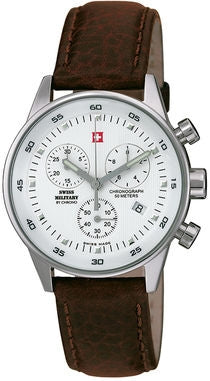 Front view of Swiss Military By Chrono Chronograph 34005.04 Womens Watch on white background