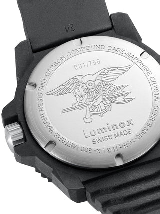 Angle shot of Luminox XS.3803 Blue Nylon Unisex Watch on white background