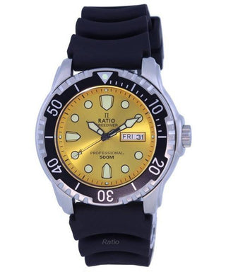 Front view of Ratio 48HA90-02-YLW Mens Watch on white background