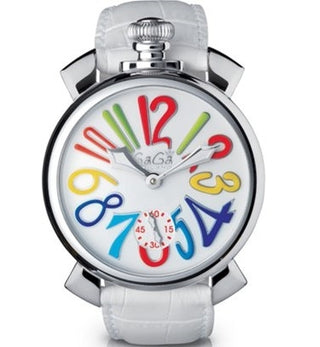 Front view of GaGa Milano Manuale Mechanical Hand Winding 5010.01S Unisex Watch on white background