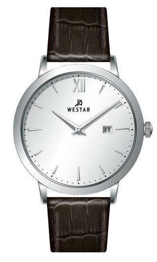 Front view of Westar 50214STN127 Mens Watch on white background