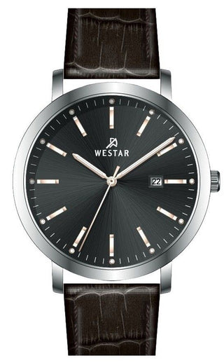 Front view of Westar 50216STN623 Mens Watch on white background