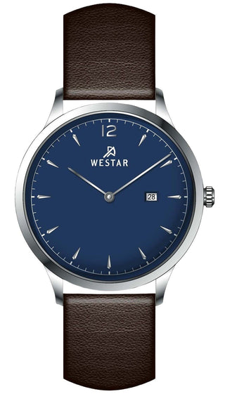 Front view of Westar 50217STN124 Mens Watch on white background