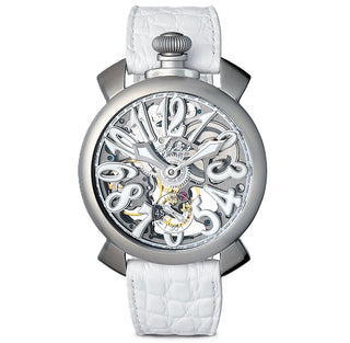 Front view of GaGa Milano Skeleton 5310SK01S0AVWM0 Mens Watch on white background