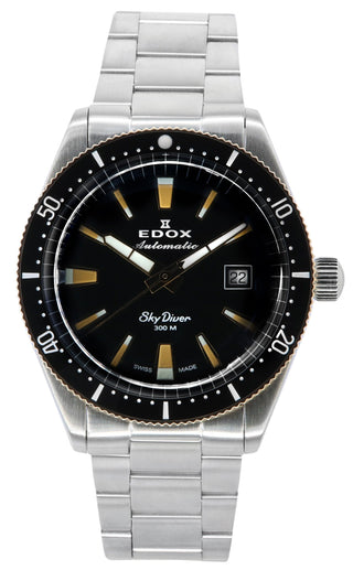 Front view of Edox 80126357RNMNIRB Mens Watch on white background