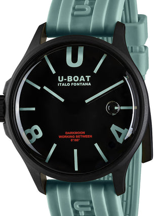 Front view of U-Boat 9526/A Black Dial Unisex Watch on white background