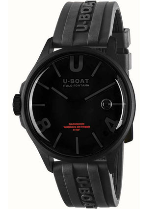 Angle shot of U-Boat 9544 Black Unisex Watch on white background