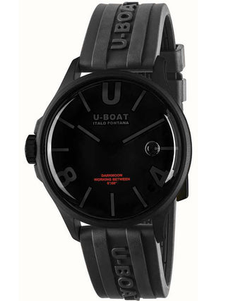 Angle shot of U-Boat 9545 Black Unisex Watch on white background