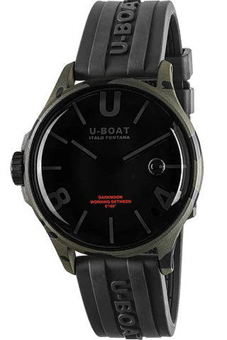 Angle shot of U-Boat 9552 Black Unisex Watch on white background