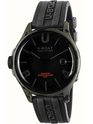 Angle shot of U-Boat 9553 Black Unisex Watch on white background