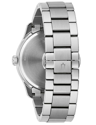 Angle shot of Bulova 96B391 Silver Stainless Steel Unisex Watch on white background