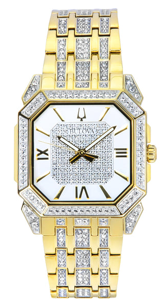 Front view of Bulova 98A295 Mens Watch on white background