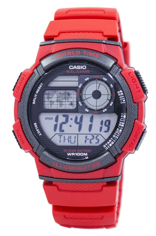 Front view of Casio AE-1000W-4AV Mens Watch on white background