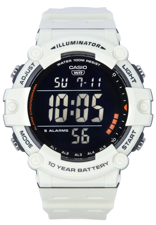 Front view of Casio AE-1500WH-8B2 Mens Watch on white background