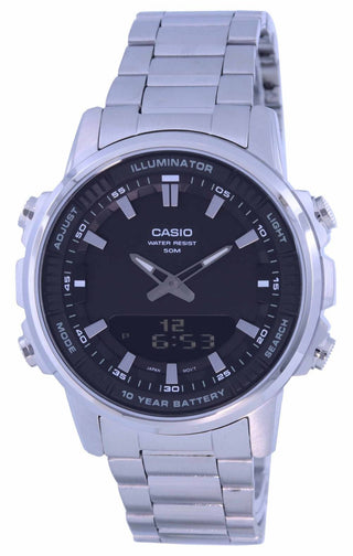 Front view of Casio AMW-880D-1A Mens Watch on white background